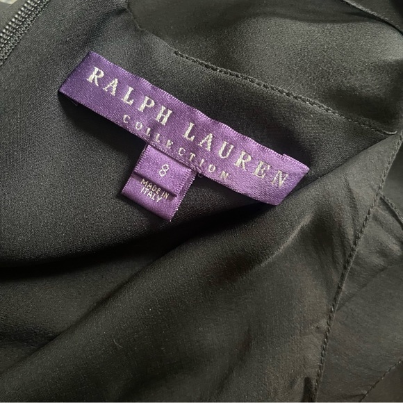 Ralph Lauren Collection Purple Label Black Dress Size 8 - Picture 9 of 9